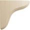 Ekena Millwork 1 3/4"W x 5 1/2"D x 5 1/2"H Eaton Wood Bracket, Rubberwood BKTW02X06X06EARW - alternate 2